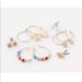 American Eagle Outfitters Jewelry | American Eagle Aeo Beaded Stud Hoop Earring Set | Color: Gold | Size: Os