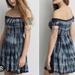 American Eagle Outfitters Dresses | American Eagle Tie Dye Off The Shoulder Mini Dres | Color: Black/Blue | Size: M