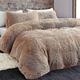 Shopylistic ® LONG PILE DUVET SET FAUX FUR COSY FLUFFY DUVET COVER AND PILLOW CASE (Mink, King)