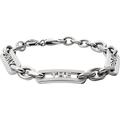 Diesel Bracelet for Men Steel, L 185mm +/- 5mm x W 10mm x H 3mm Silver Stainless Steel Bracelet, DX1330040