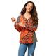 Joe Browns Women's Mix of Prints Top T-Shirt, Orange, 18