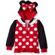 Disney Baby Girls' Minnie Mouse Costume Zip-up Hoodie Hooded Sweatshirt, Black/Red, 2 Years