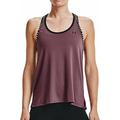 Under Armour Women's Knockout Tank Top , Ash Plum (554)/Black, Small