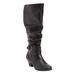 Women's The Cleo Wide Calf Boot by Comfortview in Black (Size 8 1/2 M)