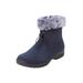 Wide Width Women's The Emeline Weather Boot by Comfortview in Navy (Size 7 W)