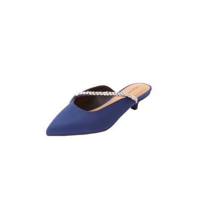 Wide Width Women's The Bette Slip On Mule by Comfortview in Evening Blue (Size 10 1/2 W)