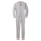 Men's Big & Tall Waffle Thermal Union Suit by KingSize in Heather Grey (Size 2XL) Pajamas