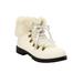 Extra Wide Width Women's The Arctic Bootie by Comfortview in White Gold Multi (Size 10 1/2 WW)