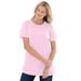 Plus Size Women's Perfect Short-Sleeve Crewneck Tee by Woman Within in Pink (Size 3X) Shirt