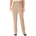 Plus Size Women's Elastic-Waist Soft Knit Pant by Woman Within in New Khaki (Size 38 W)