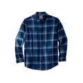 Men's Big & Tall Holiday Plaid Flannel Shirt by Liberty Blues in New Navy Plaid (Size 8XL)