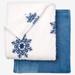 Fleece Blanket + Free Throw by BrylaneHome in Blue Snowflake (Size KING)