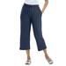 Plus Size Women's Sport Knit Capri Pant by Woman Within in Heather Navy (Size 2X)