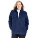 Plus Size Women's Fluffy Fleece Jacket by Woman Within in Evening Blue (Size 34/36)