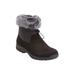 Wide Width Women's The Emeline Weather Boot by Comfortview in Black (Size 10 1/2 W)