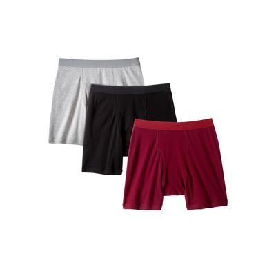 Men's Big & Tall Cotton Cycle Briefs 3-Pack by KingSize in Assorted Neutral Colors (Size 4XL) Underwear
