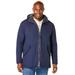 Men's Big & Tall Sherpa-Lined Parka by KingSize in Navy (Size 3XL)