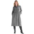 Plus Size Women's Plaid flannel A-line shirtdress by Woman Within in Ivory Plaid (Size 32 W)
