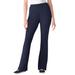 Plus Size Women's Stretch Cotton Bootcut Pant by Woman Within in Heather Navy (Size 4X)