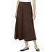 Plus Size Women's Ponte Knit A-Line Skirt by Woman Within in Chocolate (Size 38/40)