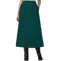 Plus Size Women's Velour A-Line Skirt by Woman Within in Emerald Green (Size 2X)