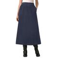 Plus Size Women's Velour A-Line Skirt by Woman Within in Navy (Size 2X)