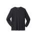 Men's Big & Tall Shrink-Less™ Lightweight Long-Sleeve Crewneck Pocket T-Shirt by KingSize in Heather Charcoal (Size 9XL)