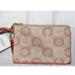 Coach Bags | New Coach Khaki Tearose Ashley Optic Art Small Wristlet Clutch Wallet | Color: Orange/Tan | Size: Os