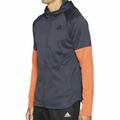 Adidas Shirts | Nwt Adidas Full Zip Fleece Ti Lite Team Issue Lightweight Hoodie Jacket Size Xl | Color: Gray/Orange | Size: Xl