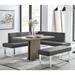 Multi Color Sectional - Ivy Bronx Darcie 2-Piece Contemporary Corner Sofa in Faux Leather & Chrome Metal Faux Leather | Wayfair