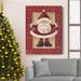 The Holiday Aisle® Polka Dot Joy Santa Premium Gallery Wrapped Canvas - Ready To Hang Polka Dot Joy Santa Metal in Red/White | Wayfair