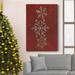 The Holiday Aisle® Snowflakes On I Premium Gallery Wrapped Canvas - Ready To Hang Snowflakes on I Metal in Red | 60 H x 40 W x 1 D in | Wayfair