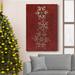 The Holiday Aisle® Snowflakes On II Premium Gallery Wrapped Canvas - Ready To Hang Snowflakes on II Metal in Red | 48 H x 32 W x 1 D in | Wayfair