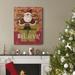 The Holiday Aisle® Santa On Gift Premium Gallery Wrapped Canvas - Ready To Hang Santa on Gift Canvas, in White | 36 H x 24 W x 1 D in | Wayfair