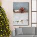 The Holiday Aisle® Christmas On The Farm II - Wrapped Canvas Print Canvas, Solid Wood in White | 36 H x 24 W x 1 D in | Wayfair