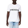 BOSS Mens T-Shirt RN Slim Fit Slim-fit T-Shirt in UPF 50+ Cotton with Logo