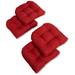 Blazing Needles 19-in. U-shaped Chair Cushions (Set of 4) - 19 x 19