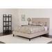 Panel Tufted Platform Bed and Memory Foam Pocket Spring Mattress