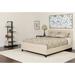 Button Tufted Platform Bed with Memory Foam Pocket Spring Mattress