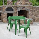30'-inch Round Metal Indoor-Outdoor Table Set