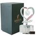 Mom Heart Wind-Up Music Box Table Top Ornament with Crystals by Matashi (Choose Gold or Silver)