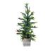 Frosted Artificial Pine Tree in Wood Box 24" Unlit - Size: 24"H x 10"W x 9"D - Size: 24"H x 10"W x 9"D