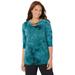 Plus Size Women's Starlight Top by Catherines in Emerald Green (Size 6X)