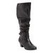 Extra Wide Width Women's The Cleo Wide Calf Boot by Comfortview in Black (Size 10 1/2 WW)