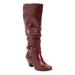 Extra Wide Width Women's The Cleo Wide Calf Boot by Comfortview in Burgundy (Size 8 WW)