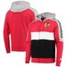 Men's Starter Red/Black Chicago Blackhawks Playoffs Color Block Full-Zip Hoodie