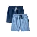 Men's Big & Tall Hanes® 2-Pack Jersey Shorts by Hanes in Denim Heather Bright Navy (Size 3XL)