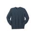 Men's Big & Tall Shaker Knit Crewneck Sweater by KingSize in Navy Marl (Size 7XL)