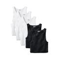Men's Big & Tall Ribbed Cotton Tank Undershirt 5-pack by KingSize in Assorted Black White (Size 2XL)