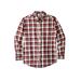 Men's Big & Tall Holiday Plaid Flannel Shirt by Liberty Blues in Rich Burgundy Plaid (Size 5XL)